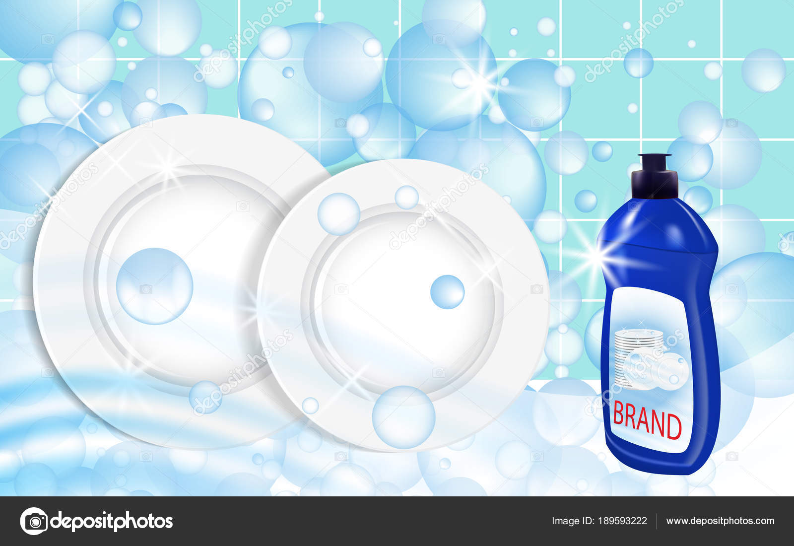 Dishwashing liquid products. Bottle label design. Dish wash