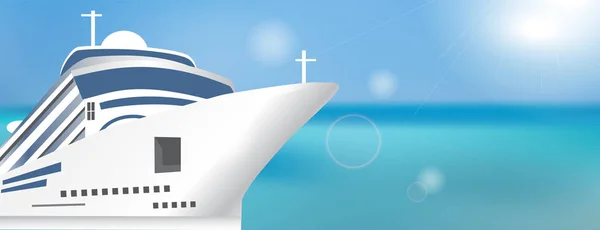 cruise ship bon voyage poster or banner template transatlantic liner ship vector