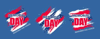 Modern arka plan anma günü ABD için ayarlayın. Dinamik tasarım öğeleri bir el ilanı, Satılık, broşürler, sunumlar, vb parti. Vektör