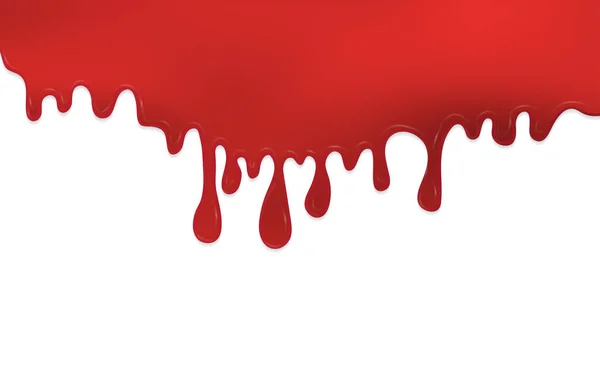 Dripping blood isolated on white background. Halloween. Vector — Stock Vector