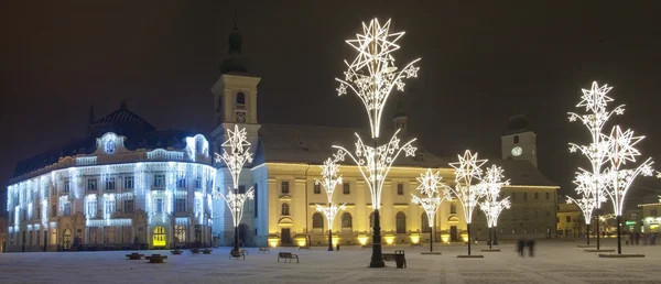 Sibiu in de winter — Stockfoto
