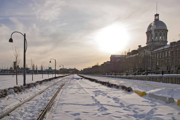 Montreal om vinteren, Canada - Stock-foto