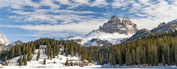 Tre cime di Lavaredo in winter — стоковое фото