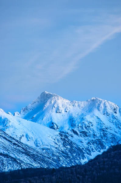 Winter on mountain ridge — Stock Photo, Image