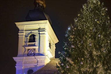 Noel ağacı ve dekorasyon Sibiu, Romanya