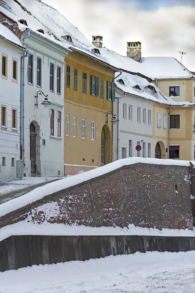 Sibiu in de winter — Stockfoto