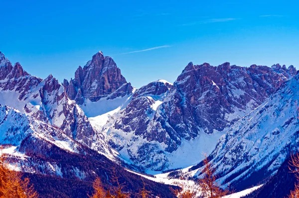 Dolomity hory v zimě — Stock fotografie