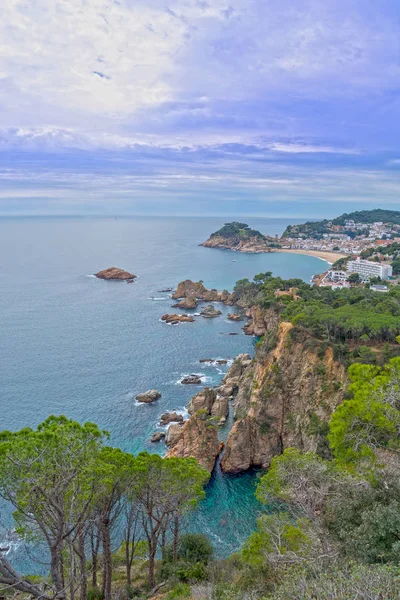 Catalonia sea landscape by Tossa de Mar in Spain — Stock Photo, Image