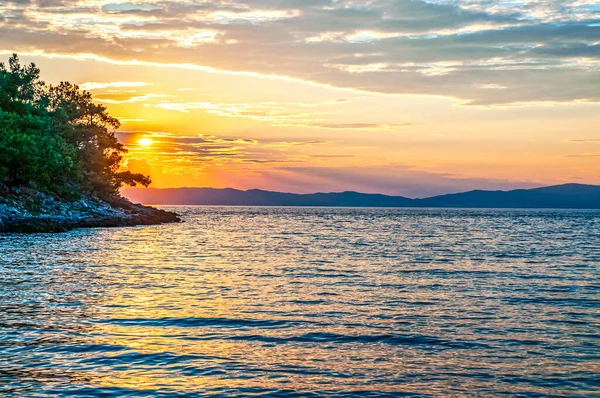 Île Thasos Mer Égée Grèce Coucher Soleil — Photo