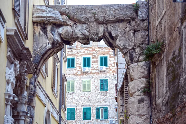 Ριέκα Κροατία Παλιά Πύλη Ρωμαϊκή Αψίδα — Φωτογραφία Αρχείου