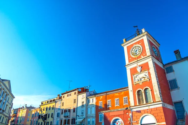 Rovinj Istria Croatia Town Clock Tito Square — Stock Photo, Image