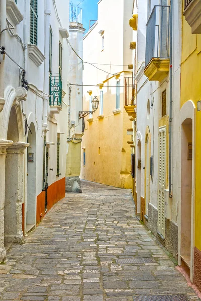 Street Houses Gallipoli Apulia Region Puglia Southern Italy Ionian Sea — Stock Photo, Image