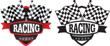 yarış veya Motorsporları rozet veya logosu