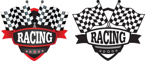 Insignia o logotipo de carreras o deportes de motor — Archivo Imágenes Vectoriales