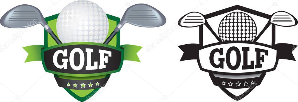 Shield or logo badge to represent a sports club as a vector