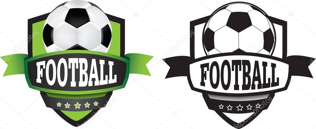 Shield or logo badge to represent a sports club as a vector