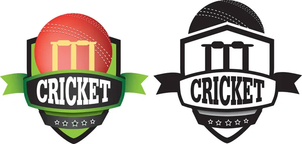 Logotipo o diseño gráfico para un club de cricket — Archivo Imágenes Vectoriales