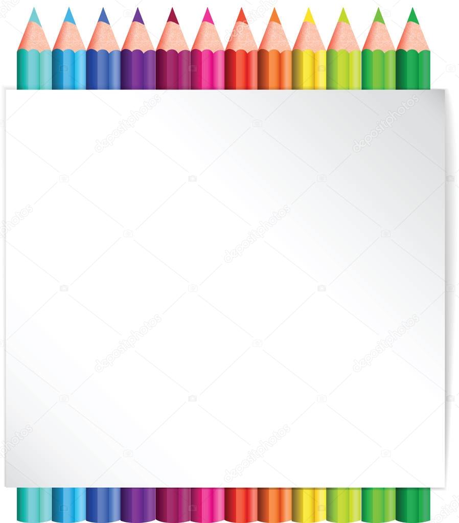 coloured pencil poster sign background