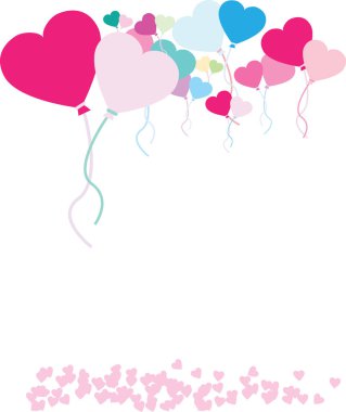 kalp balon arka plan