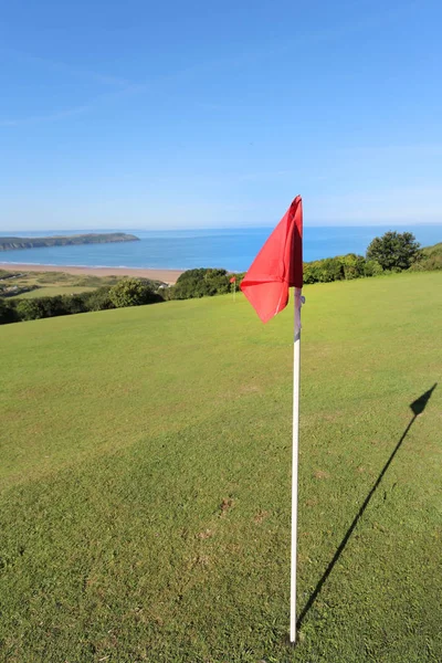 Golf course above woolacombe — Stock Photo, Image