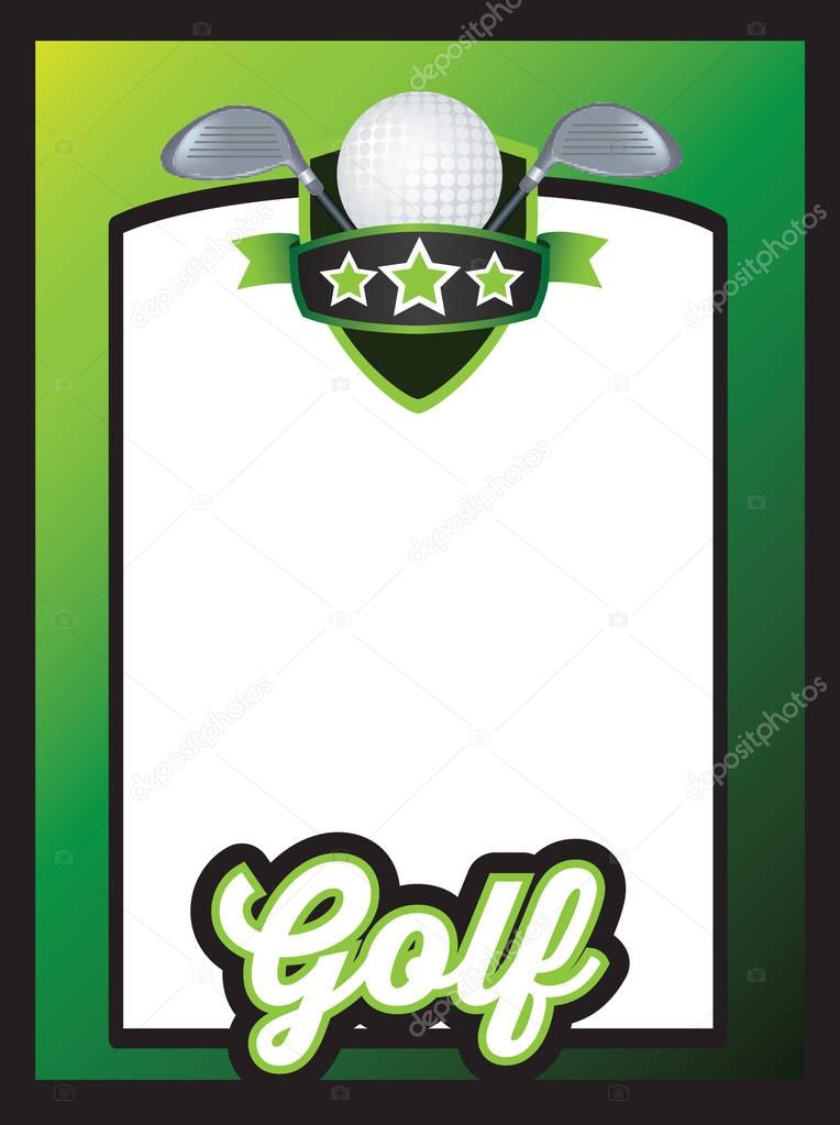 sports template poster or leaflet background golf