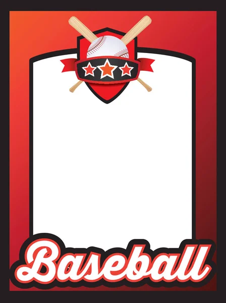 棒球联赛或团队团队的海报模板 — 图库矢量图片