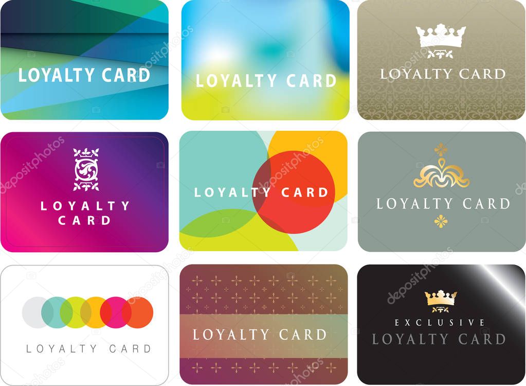 collection of generic loyalty cards