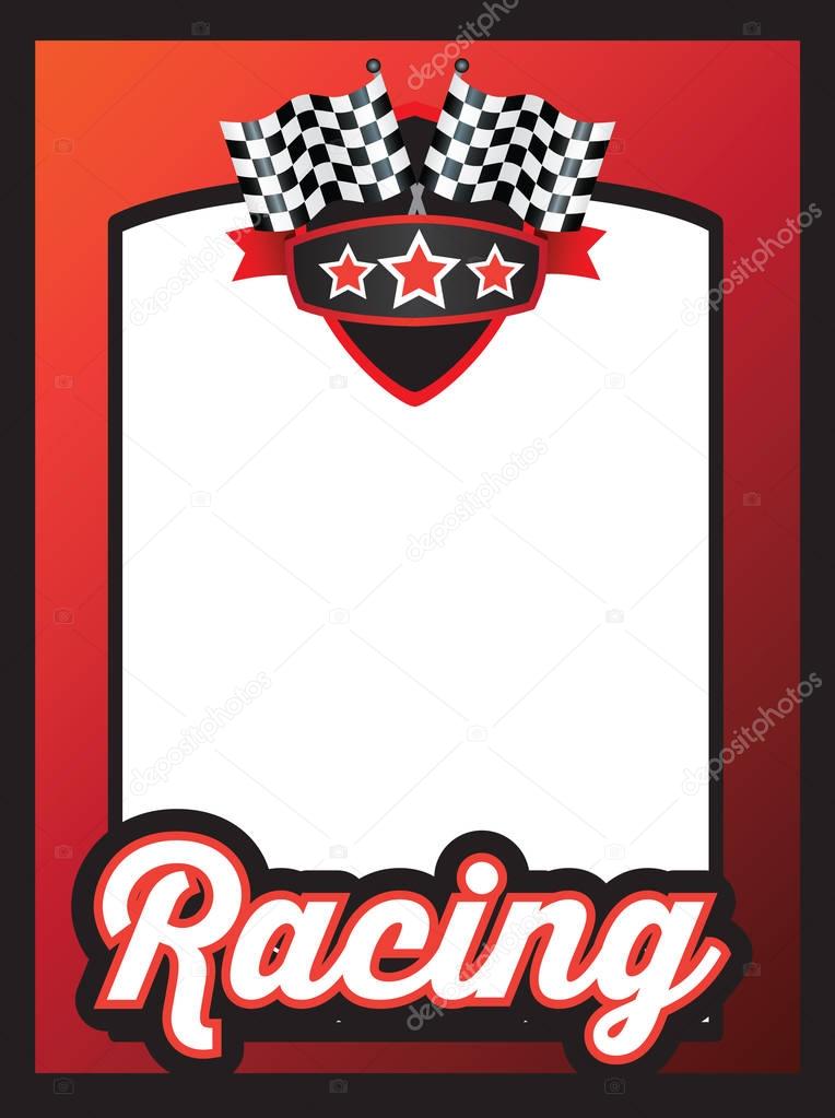 Advert, poster or marketing template for motorsports poster