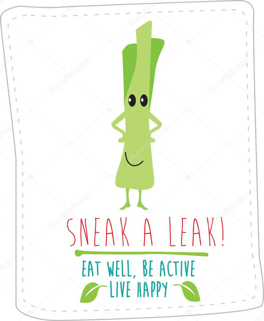 healthy eating illustration based on simple fold style character