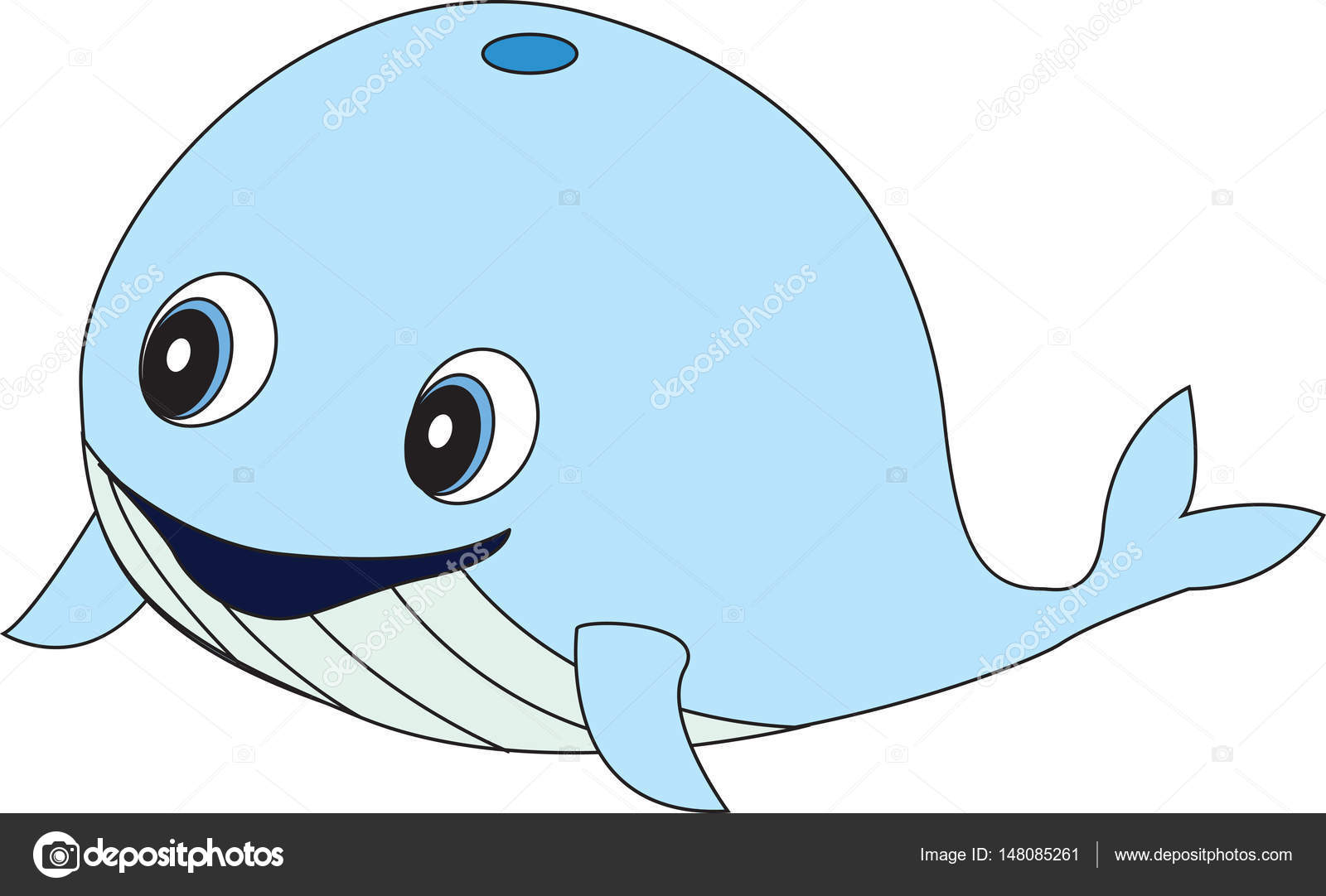 Whale childrens cartoon character — Stock Vector © Joingate #148085261