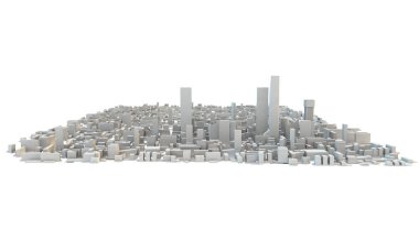 bir büyük yayılan cityscape 3D render