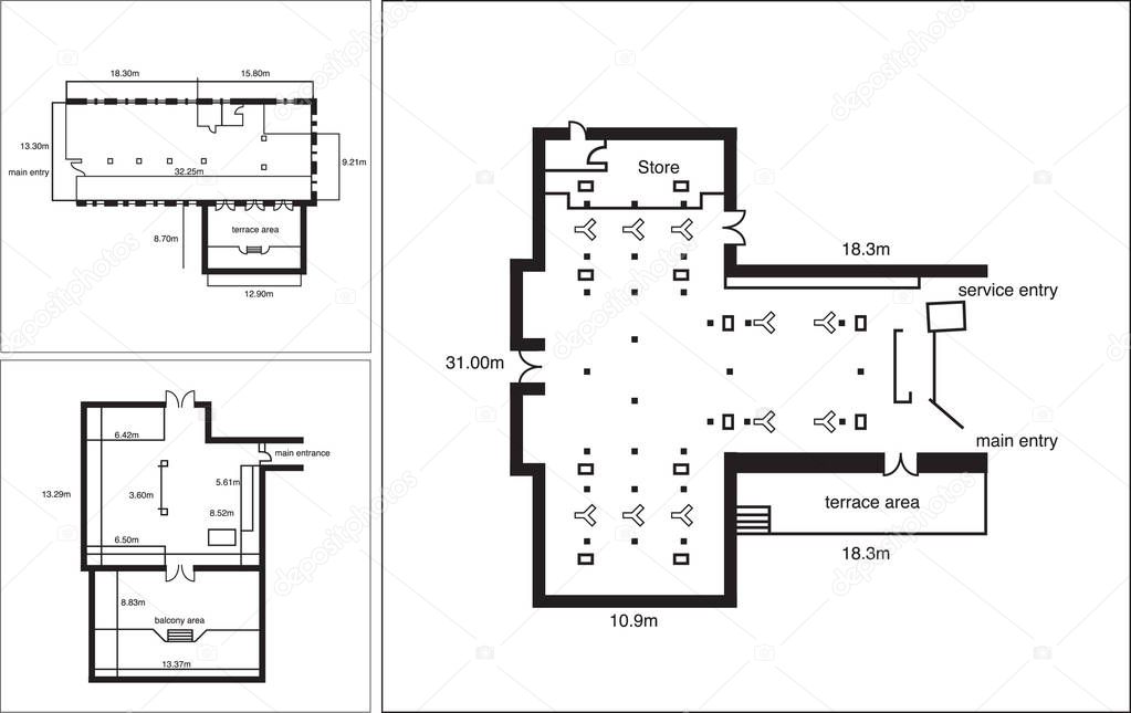 Generic Floor Plan for a commercial office space