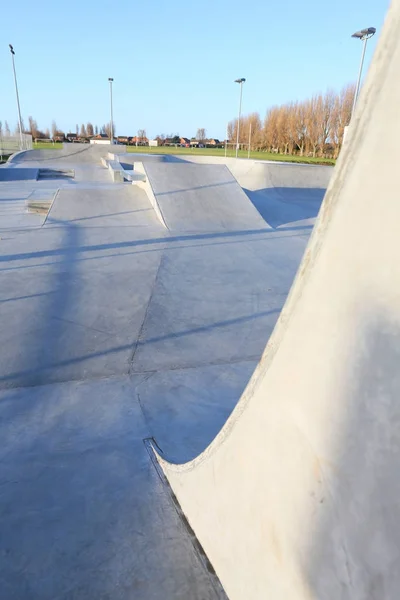 Skatepark Public Harwich Essex Pour Vélos Scooters Skateboards Béton — Photo