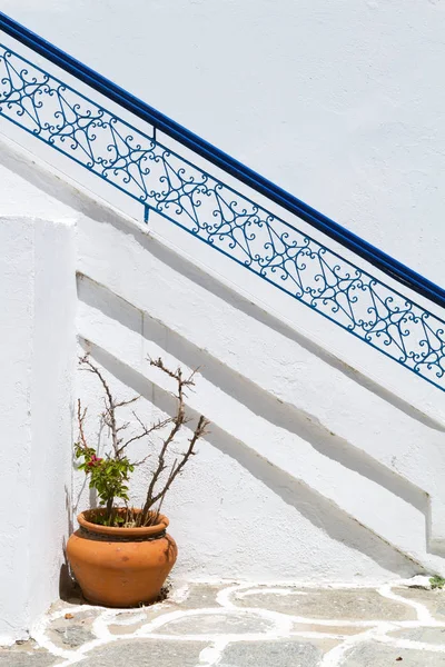 Escadaria de estilo tradicional de Santorini, Grécia — Fotografia de Stock