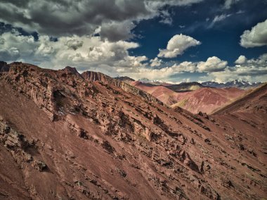 Andes, Güney Amerika 'daki yüksek dağ manzarası