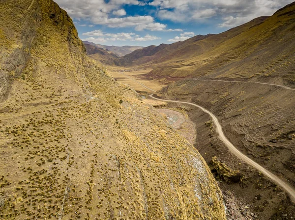 Vista Aérea Paisagem Alta Montanha Andes Peru — Fotografia de Stock