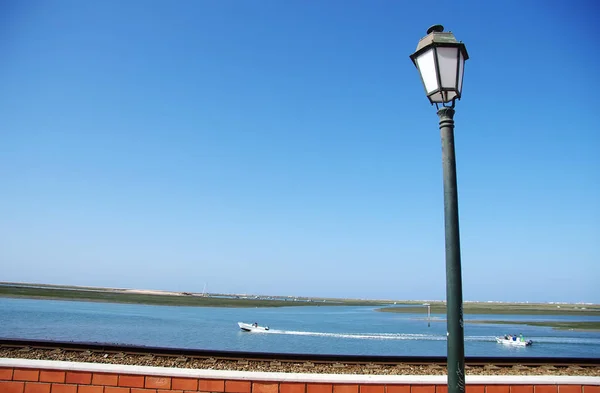 Ria Formosa, Faro, Portekiz eski fener — Stok fotoğraf