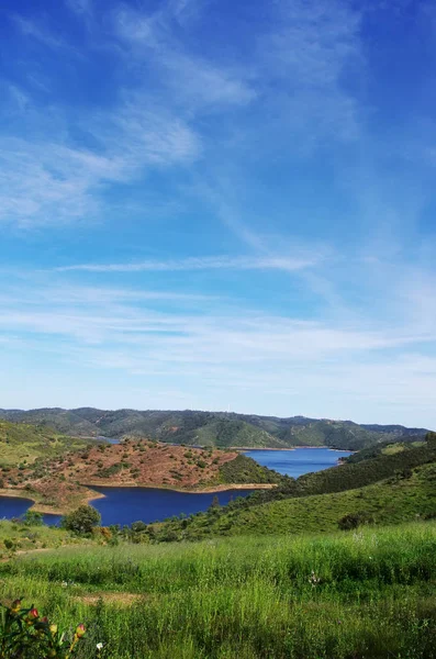 Landschaft von Pomarao Staudamm, Portugal — Stockfoto