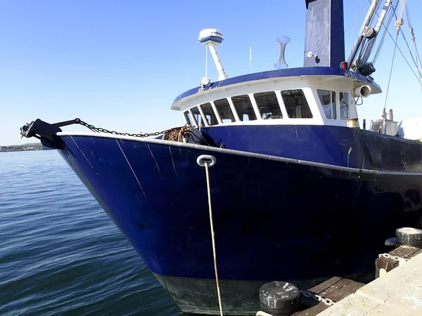 Vintage fishing boat in port Royalty Free Stock Images