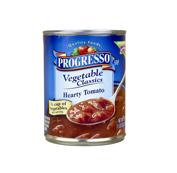 Blikje Progresso Hearty tomatensoep — Stockfoto