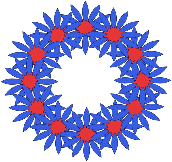 Soyut çiçek deseni çelenk