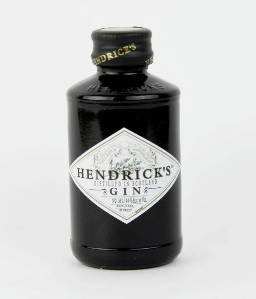 Mini bottle of Hendrick's Gin — Stock Photo, Image