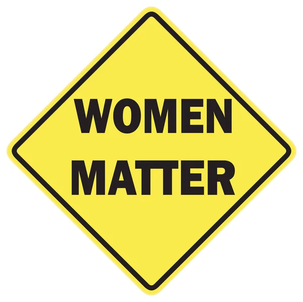 Mujer Matter señal de advertencia — Foto de Stock