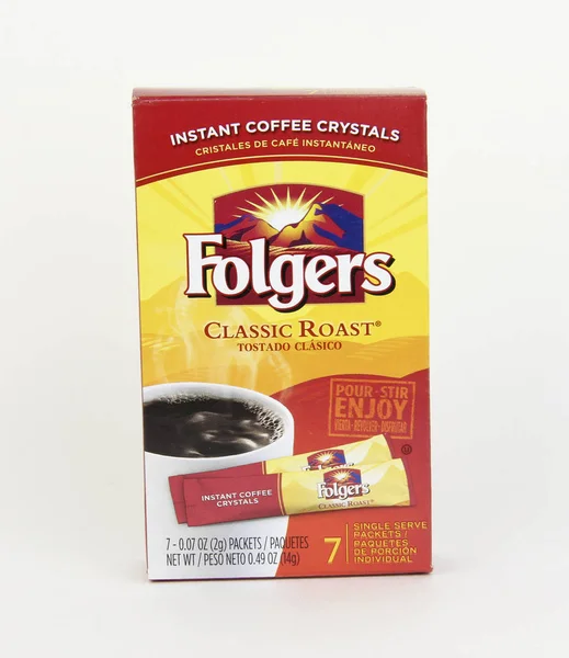框中的 Filgers 速溶咖啡 — 图库照片