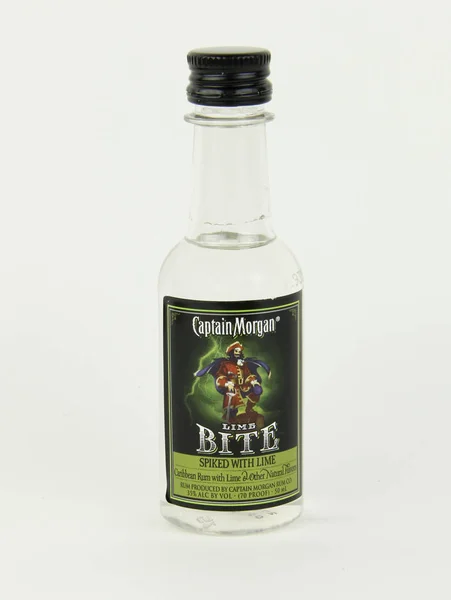 Bottle of Captain Morgan Lime Bite Rum — Stock Photo, Image