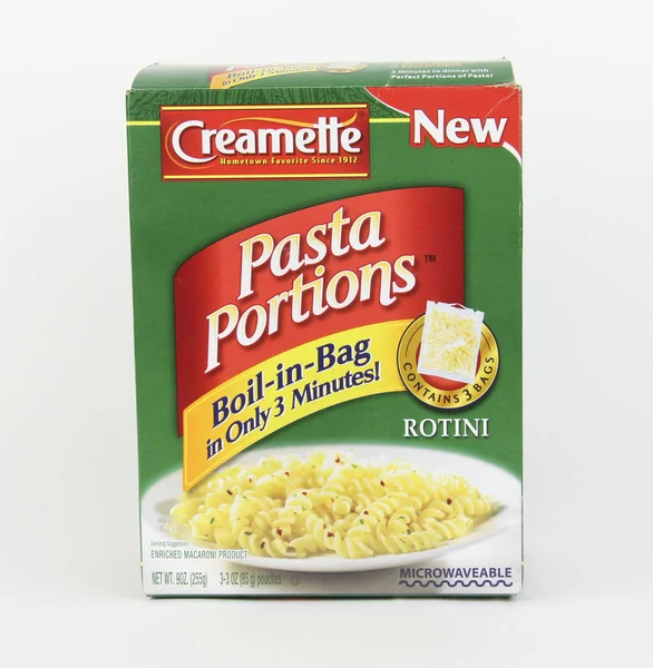 Caixa de Creamette Rotini Pasta — Fotografia de Stock