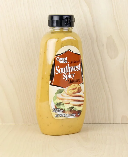 Botella de gran valor Southwest Spicy Mustard — Foto de Stock