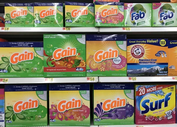 Several boxes of Laundry Detergent — Stock Photo, Image