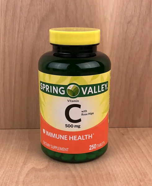 Frasco de Spring Valley Vitamina C Comprimidos — Foto de Stock
