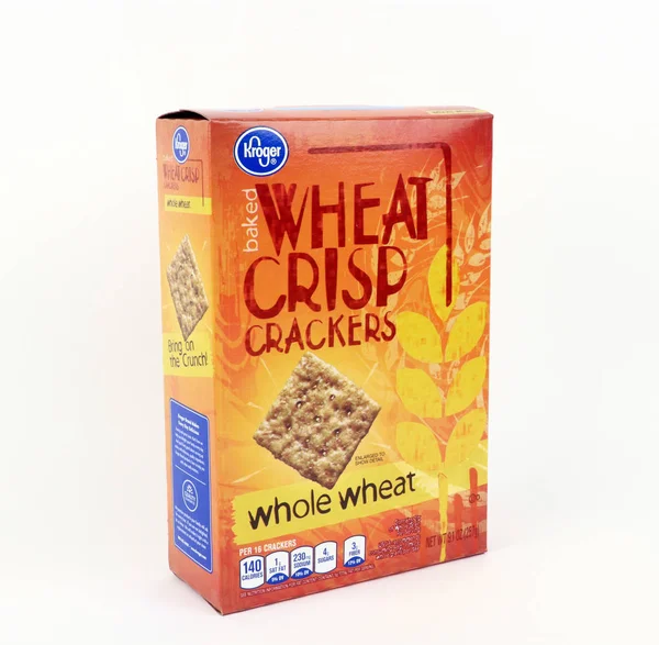 Box of Kroger Wheat Crisp Crackers — Stock Photo, Image